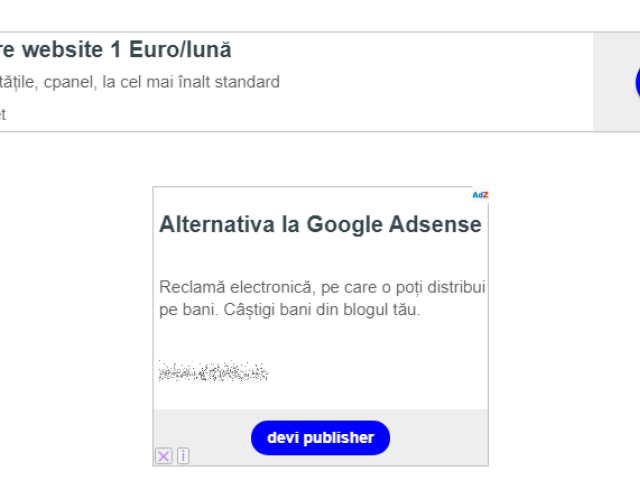 Website de tip Adsense cu domeniu adzeige.ro